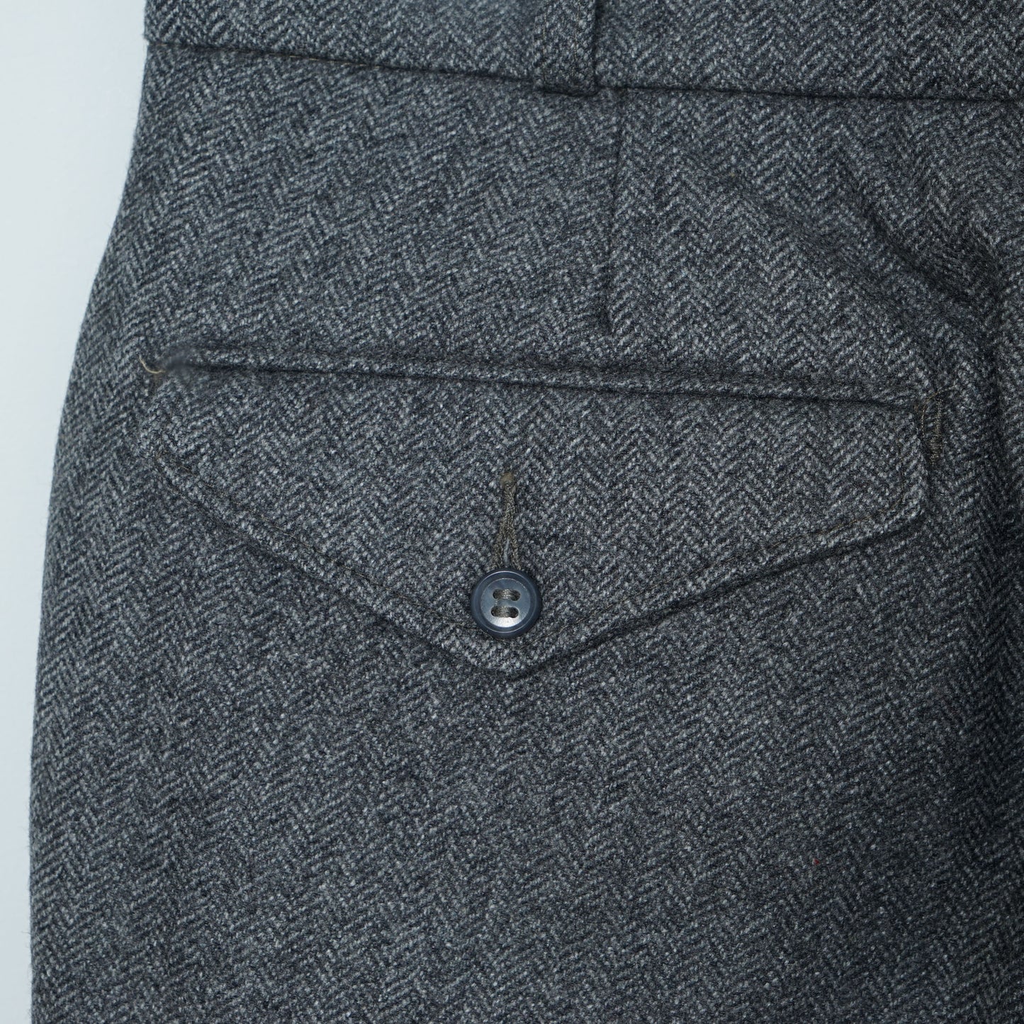 L.L.Bean Herringbone Wool Trousers / Late '80s-Early '90s (Made in England)