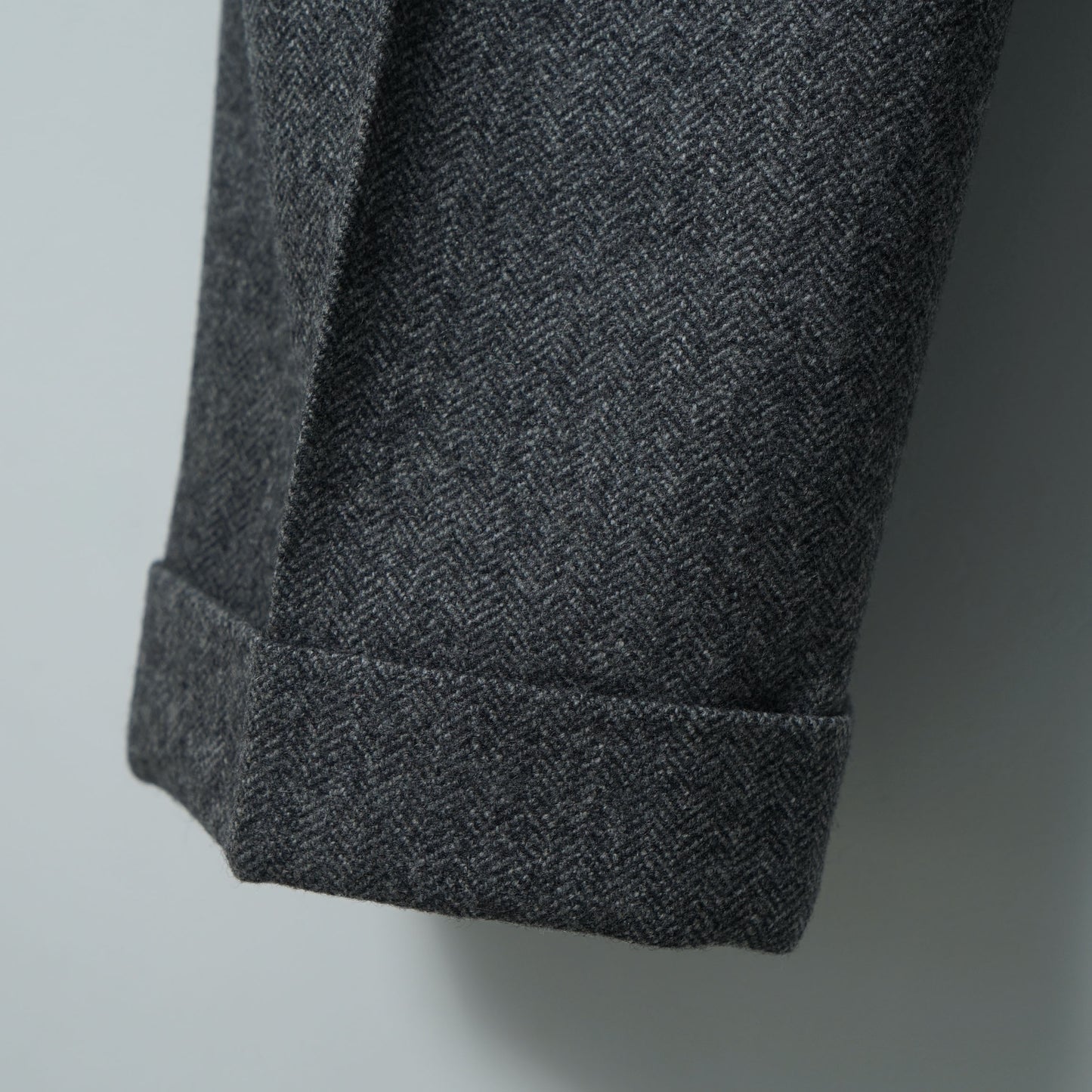 L.L.Bean Herringbone Wool Trousers / Late '80s-Early '90s (Made in England)