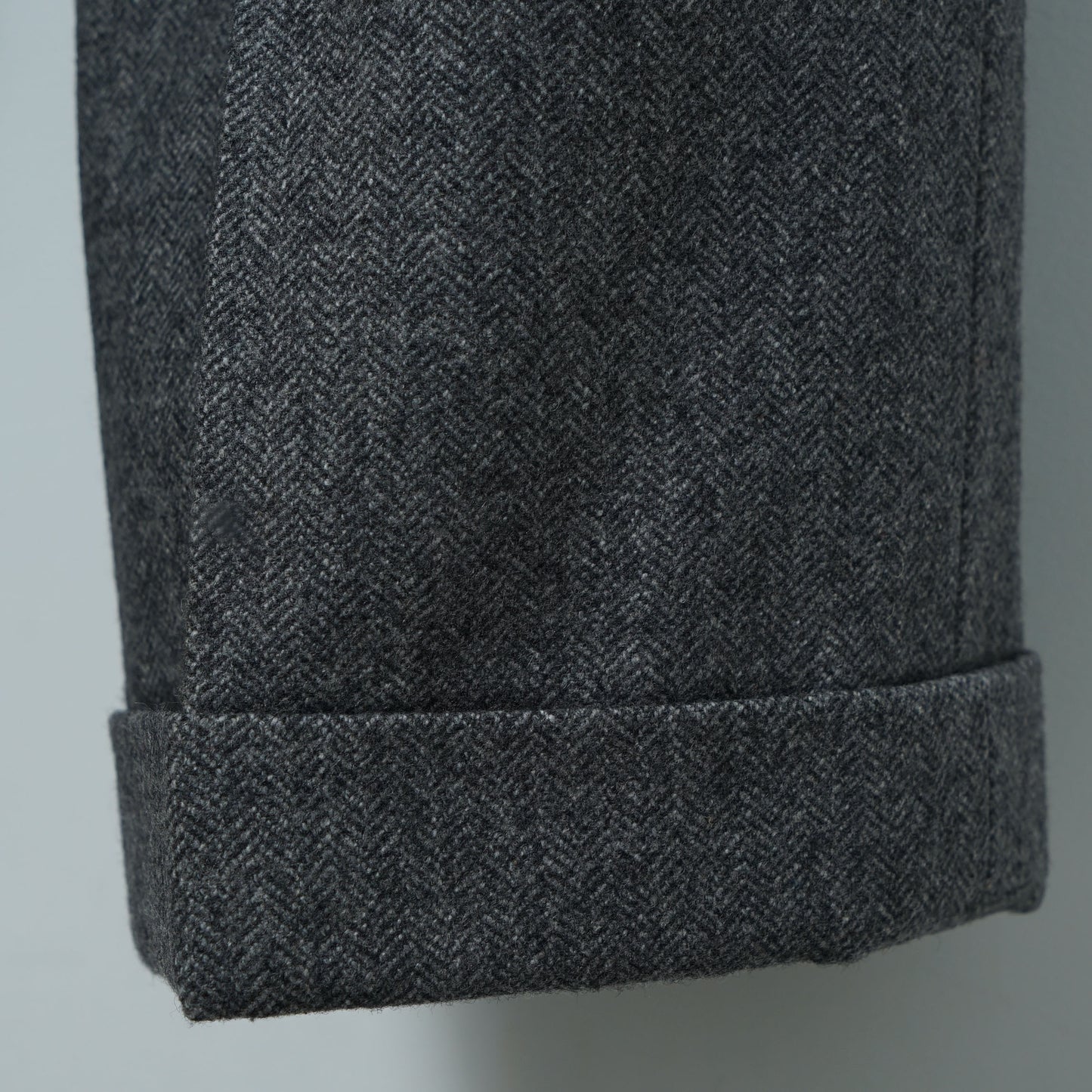 L.L.Bean Herringbone Wool Trousers / Late '80s-Early '90s (Made in England)