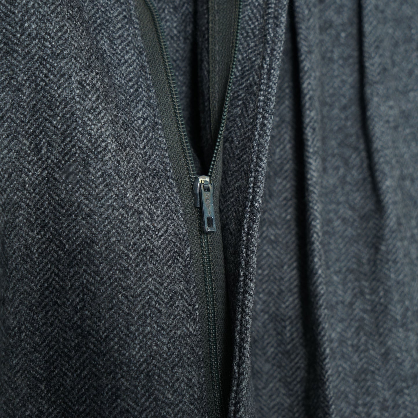 L.L.Bean Herringbone Wool Trousers / Late '80s-Early '90s (Made in England)