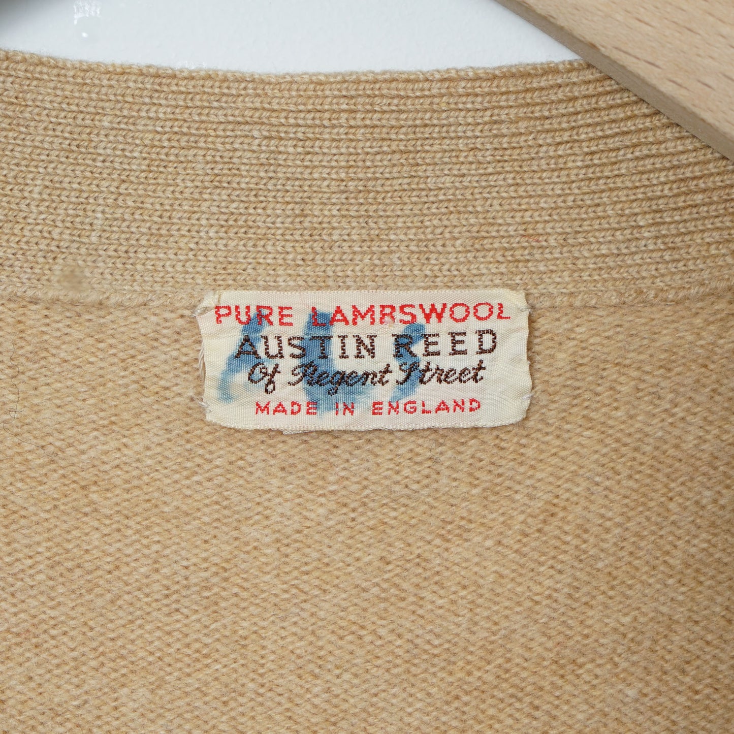Austin Reed Of Regent Street Pure Lambswool Cardigan / Late '70s-Early '80s (Made in England)