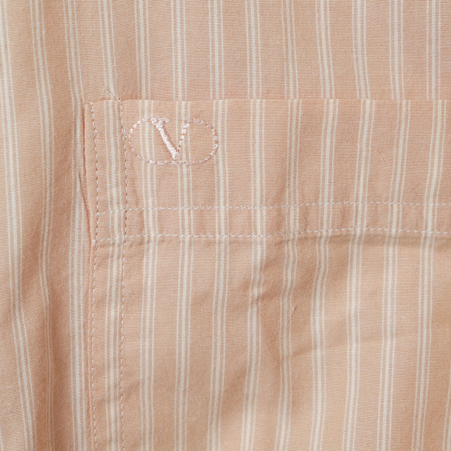 Valentino Garavani Uomo Cotton Stripe Shirt / Early '90s-Mid '90s (Made in Italy)