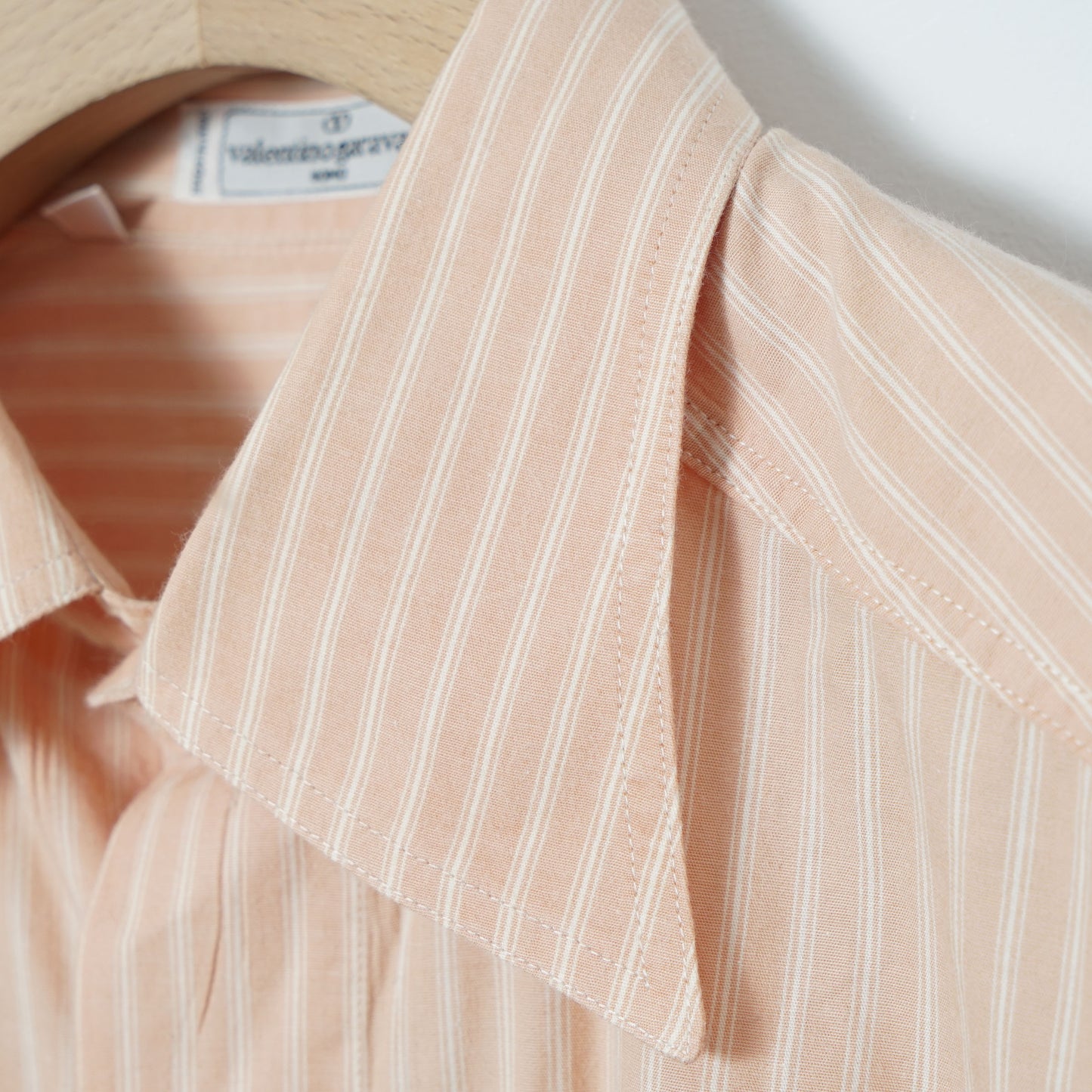 Valentino Garavani Uomo Cotton Stripe Shirt / Early '90s-Mid '90s (Made in Italy)