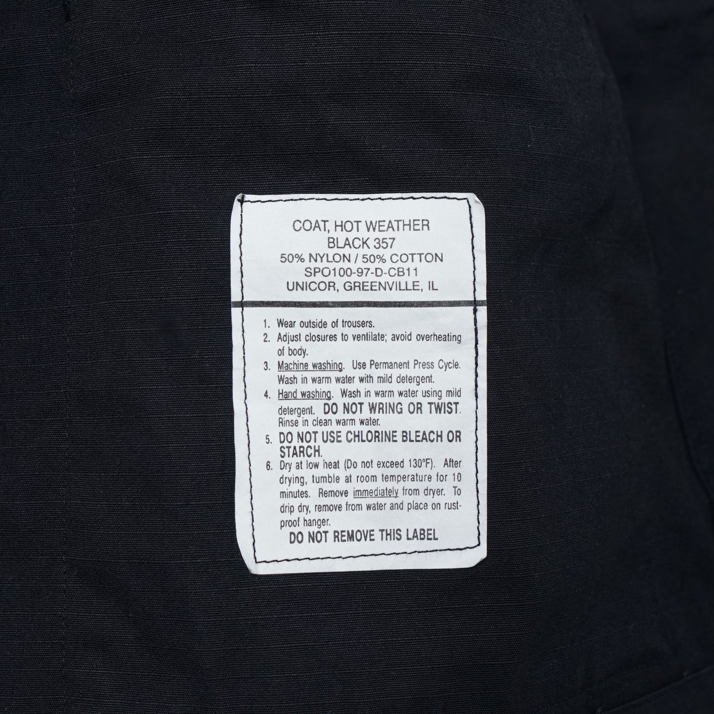 Unicor U.S. Military BDU Hot Weather Coat / Late '90s (Made in USA)