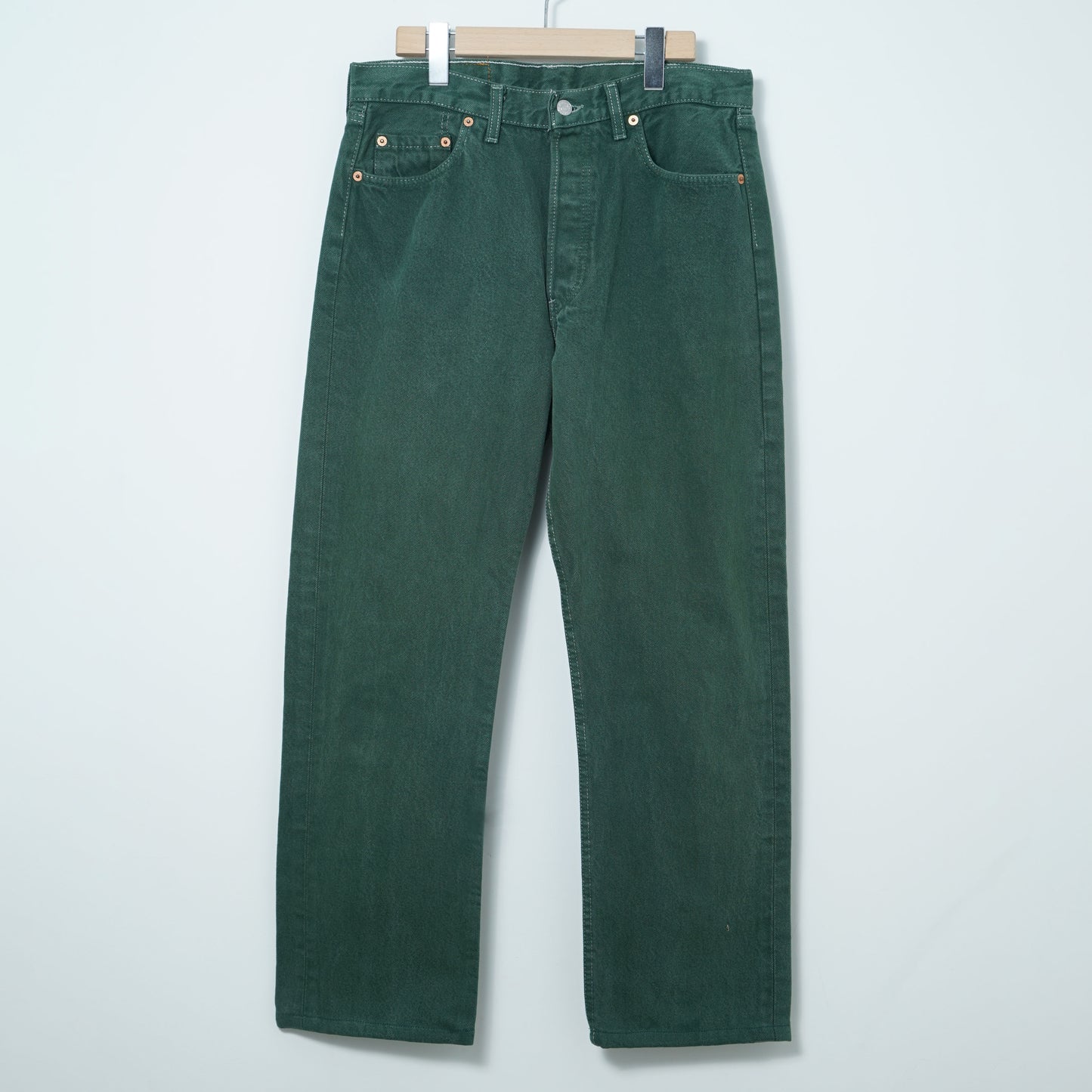 Levi’s 5 Pocket Green Denim Pants / Early '90-Mid '90s (Made in UK)