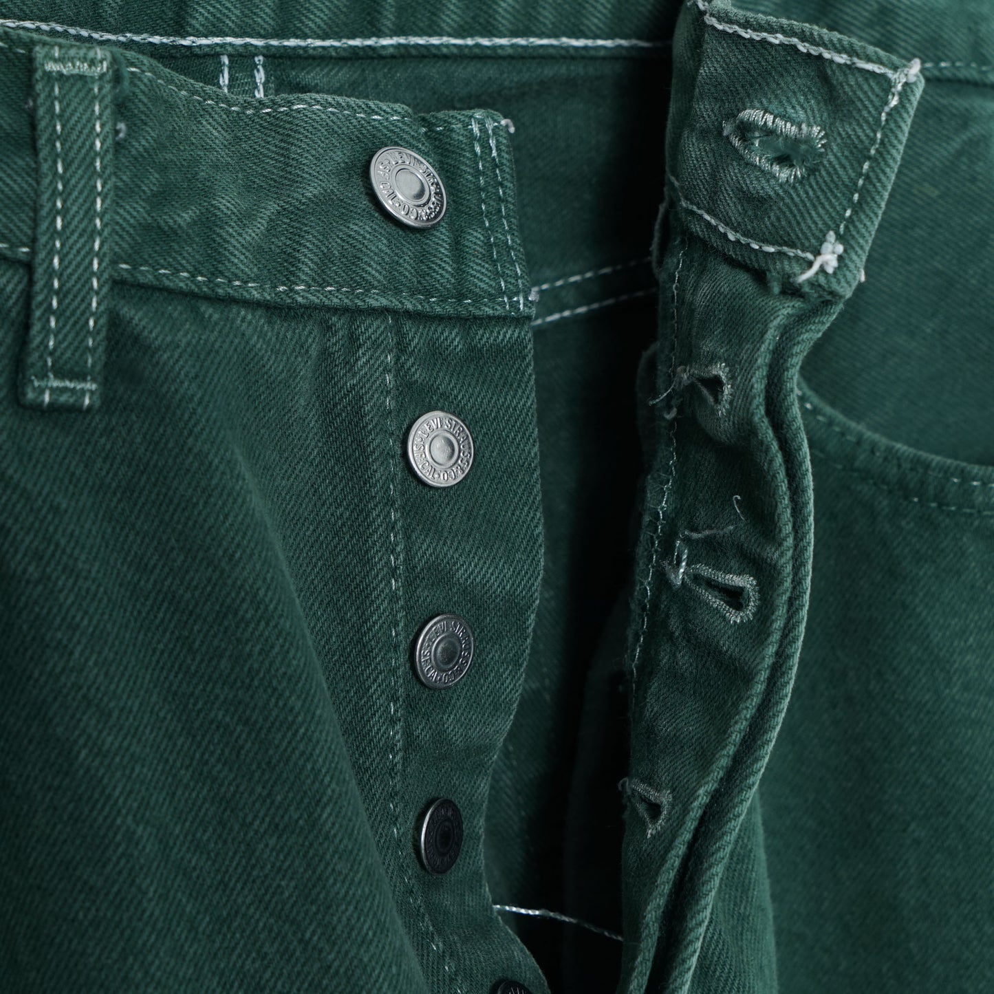 Levi’s 5 Pocket Green Denim Pants / Early '90-Mid '90s (Made in UK)
