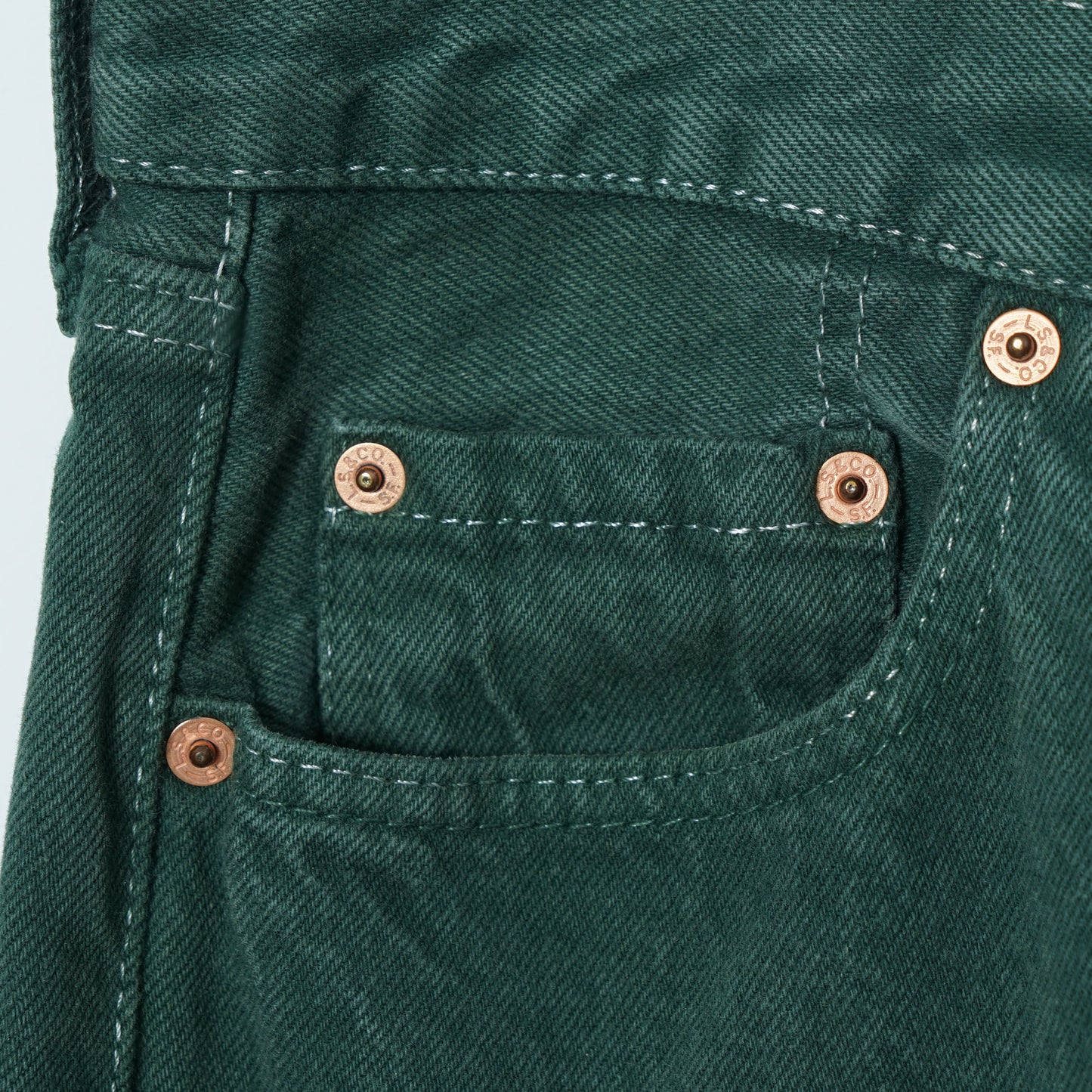 Levi’s 5 Pocket Green Denim Pants / Early '90-Mid '90s (Made in UK)