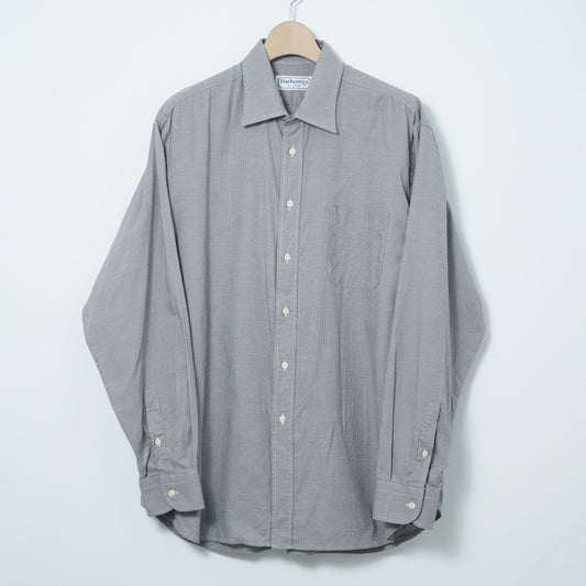 Burberrys of London Cotton Micro Check Shirt / Late '80s-Early '90s (Made in France)