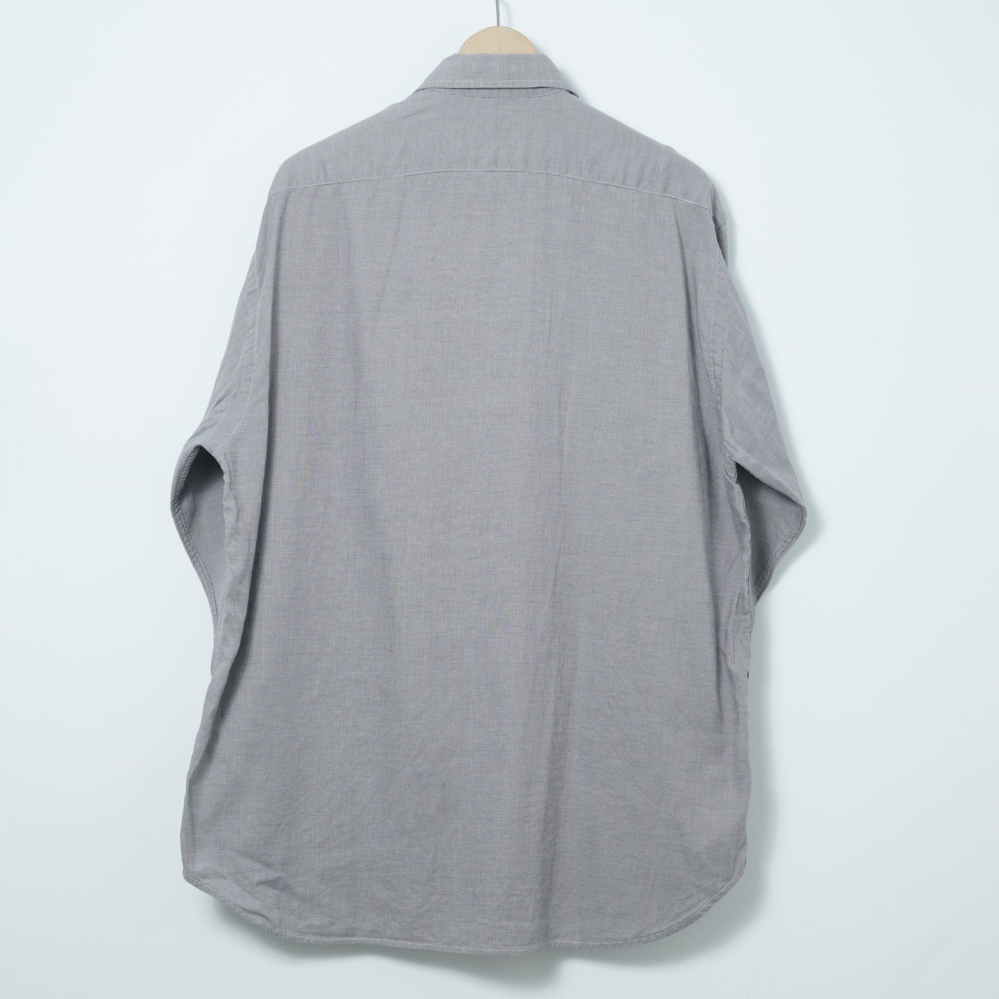 Burberrys of London Cotton Micro Check Shirt / Late '80s-Early '90s (Made in France)