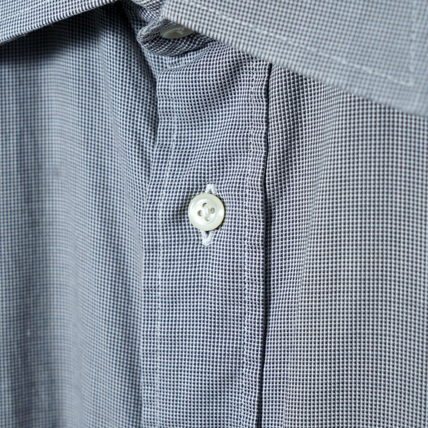 Burberrys of London Cotton Micro Check Shirt / Late '80s-Early '90s (Made in France)