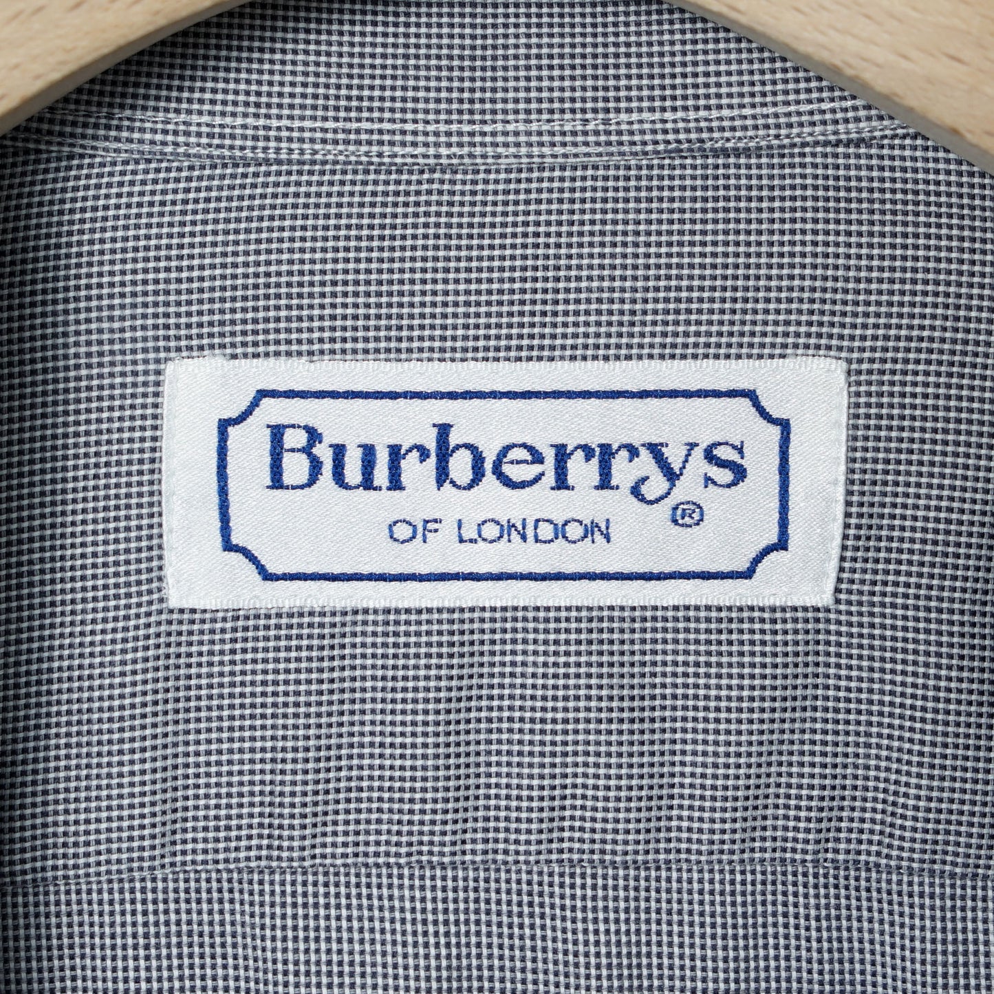 Burberrys of London Cotton Micro Check Shirt / Late '80s-Early '90s (Made in France)