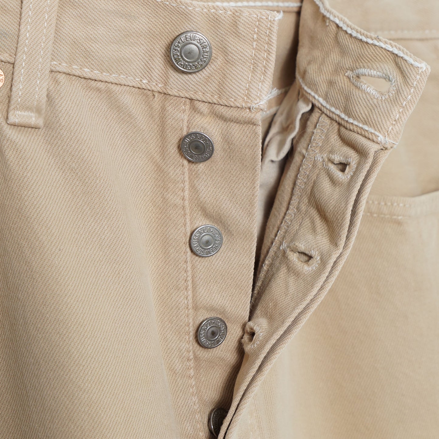 Levi’s 5 Pocket Beige Denim Pants / Late '90 (Made in USA)