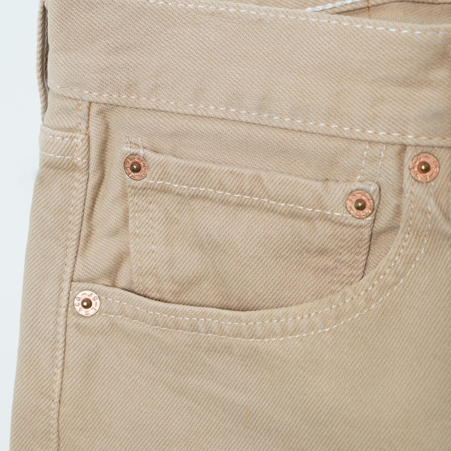Levi’s 5 Pocket Beige Denim Pants / Late '90 (Made in USA)