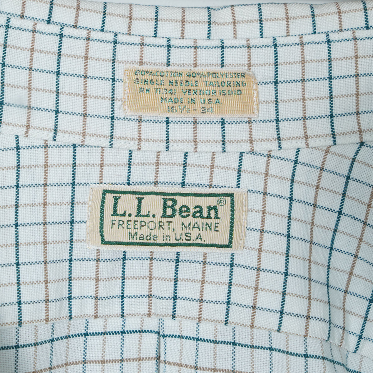 L.L.Bean Cotton-Poly Blend BD Shirt / Early '90-Mid ’90s (Made in USA)