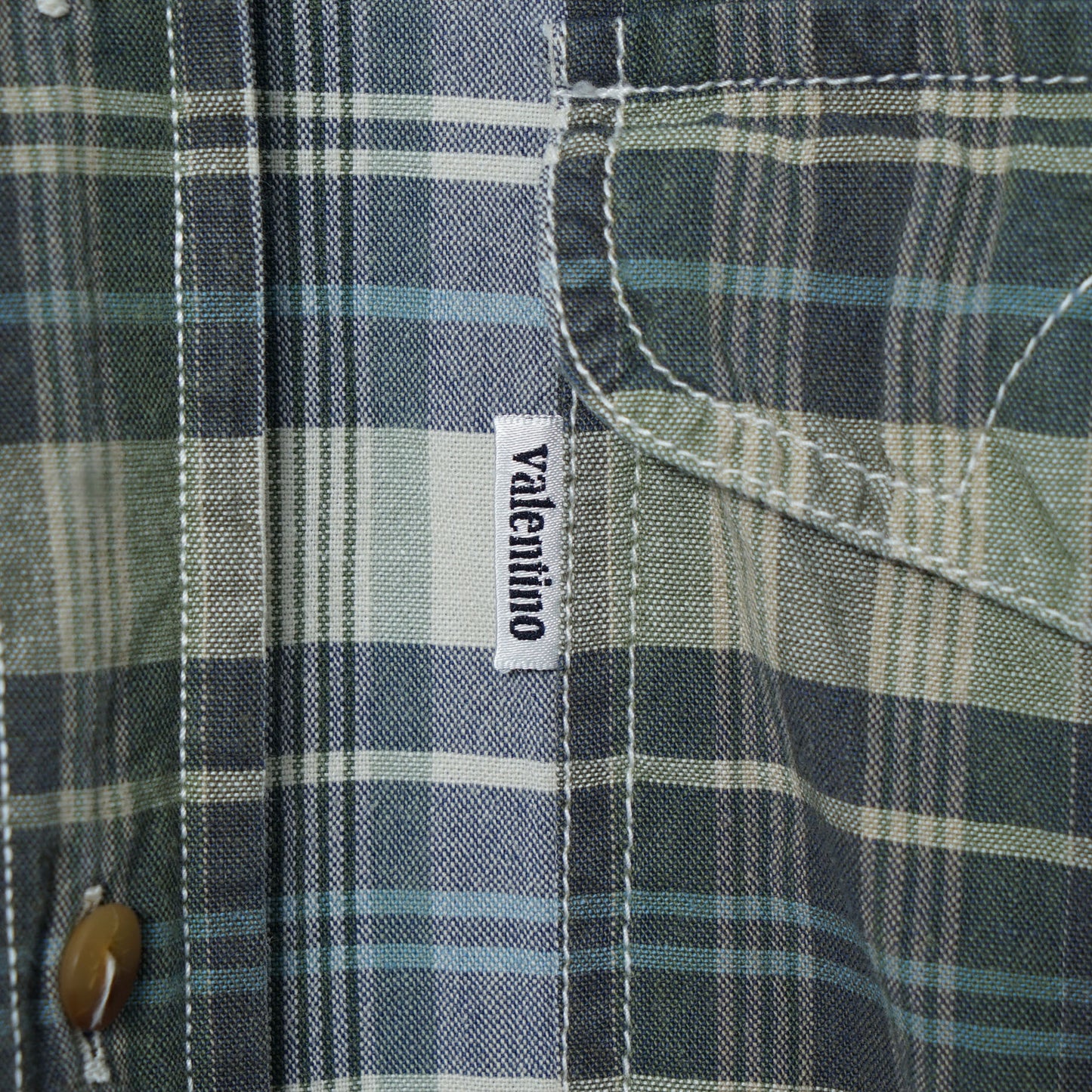 Valentino Jeans Cotton Check Shirt / Early '90s-Mid '90s (Made in Italy)