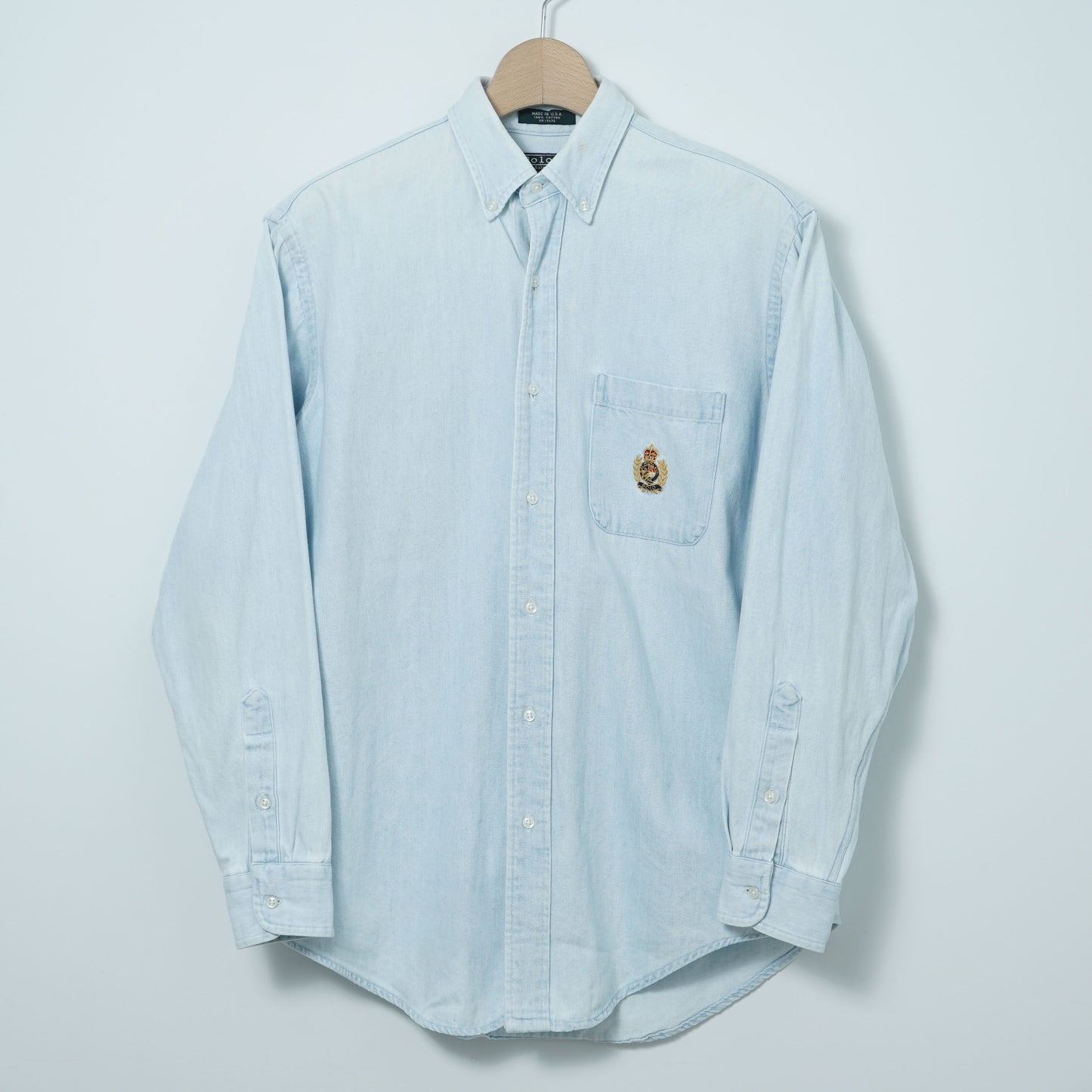 Polo by Ralph Lauren Cotton Light Denim Shirt / Early '90s-Mid '90s (Made in USA)