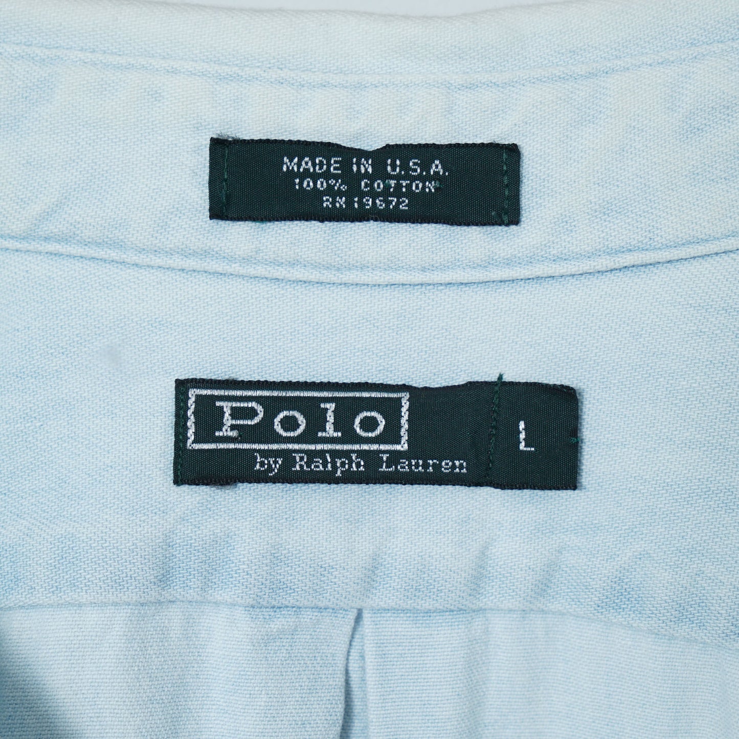 Polo by Ralph Lauren Cotton Light Denim Shirt / Early '90s-Mid '90s (Made in USA)