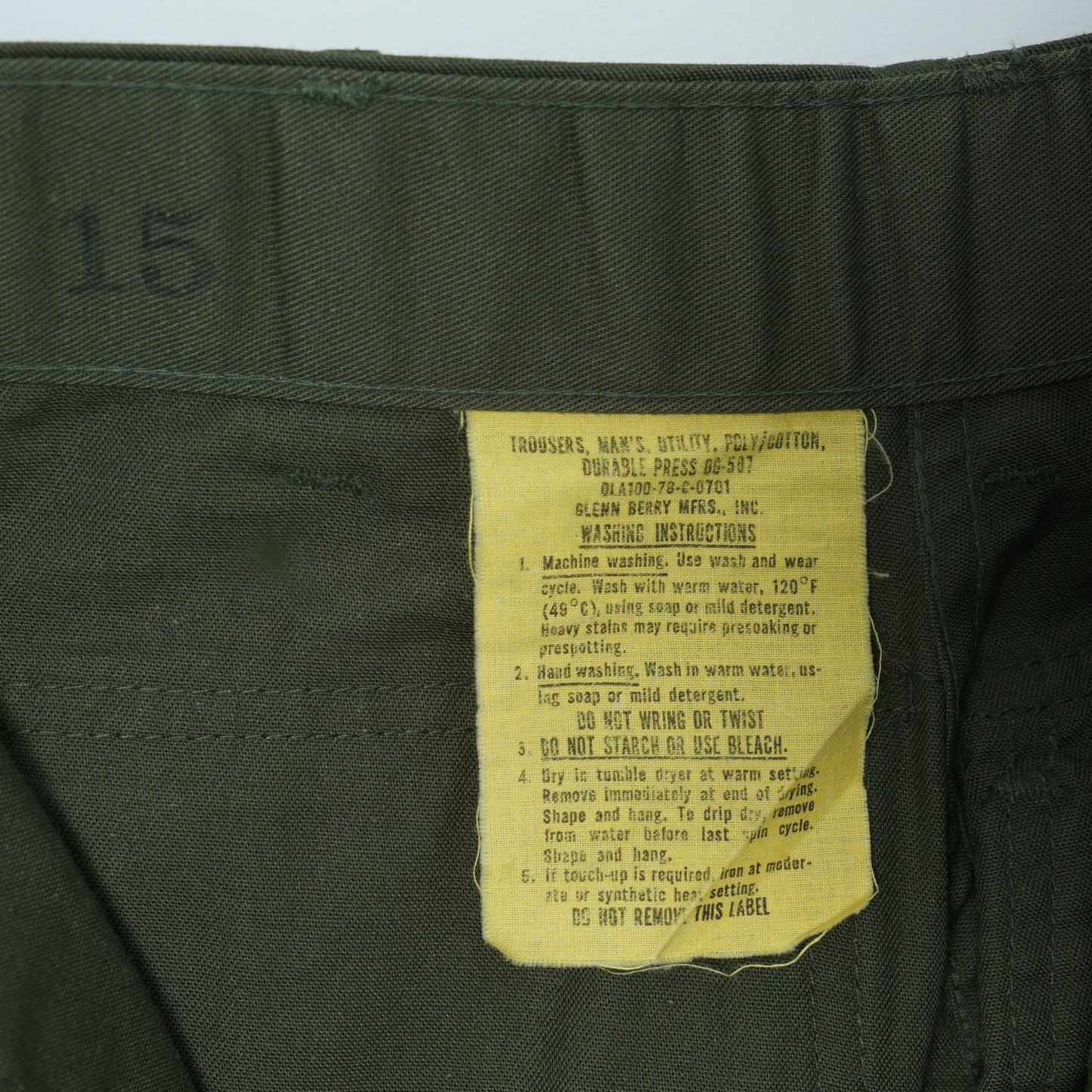 U.S. Military Utility Trousers / Mid '70s-Late '70s (Made in USA)