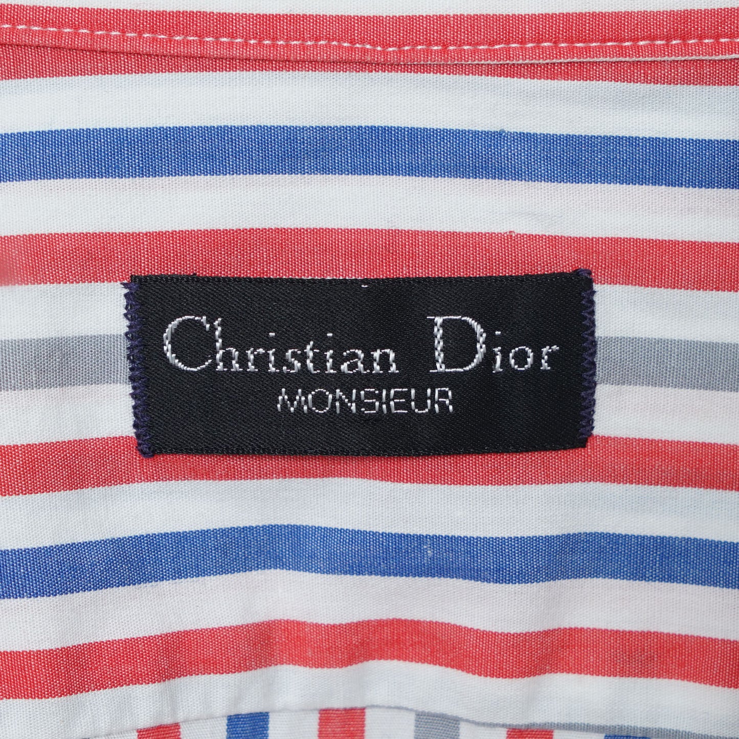 Christian Dior MONSIEUR Cotton Stripe Shirt / Late '80s-Early '90s (Made in USA)