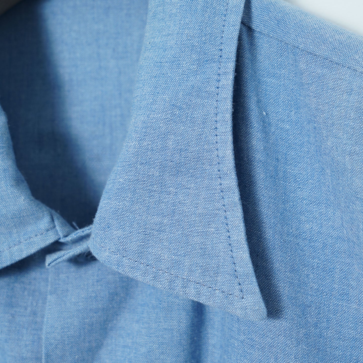 U.S. Military Blue Chambray Utility Shirt / Late '70s-Early '80s (Made in USA)