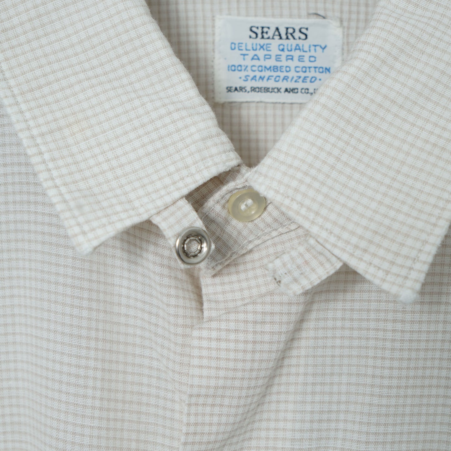 Sears Cotton Check Shirt / Late ’60s–Early ’70s (Made in USA)