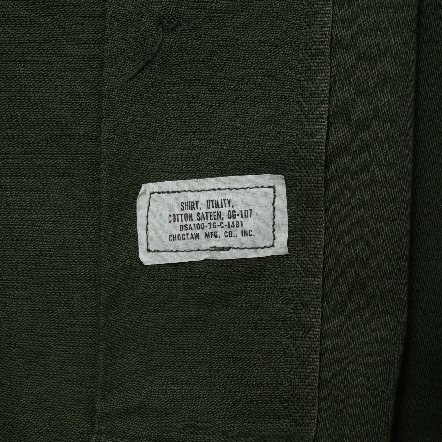 U.S. Military OG-107 Utility Shirt / Late ’70s–Early ’80s (Made in USA)