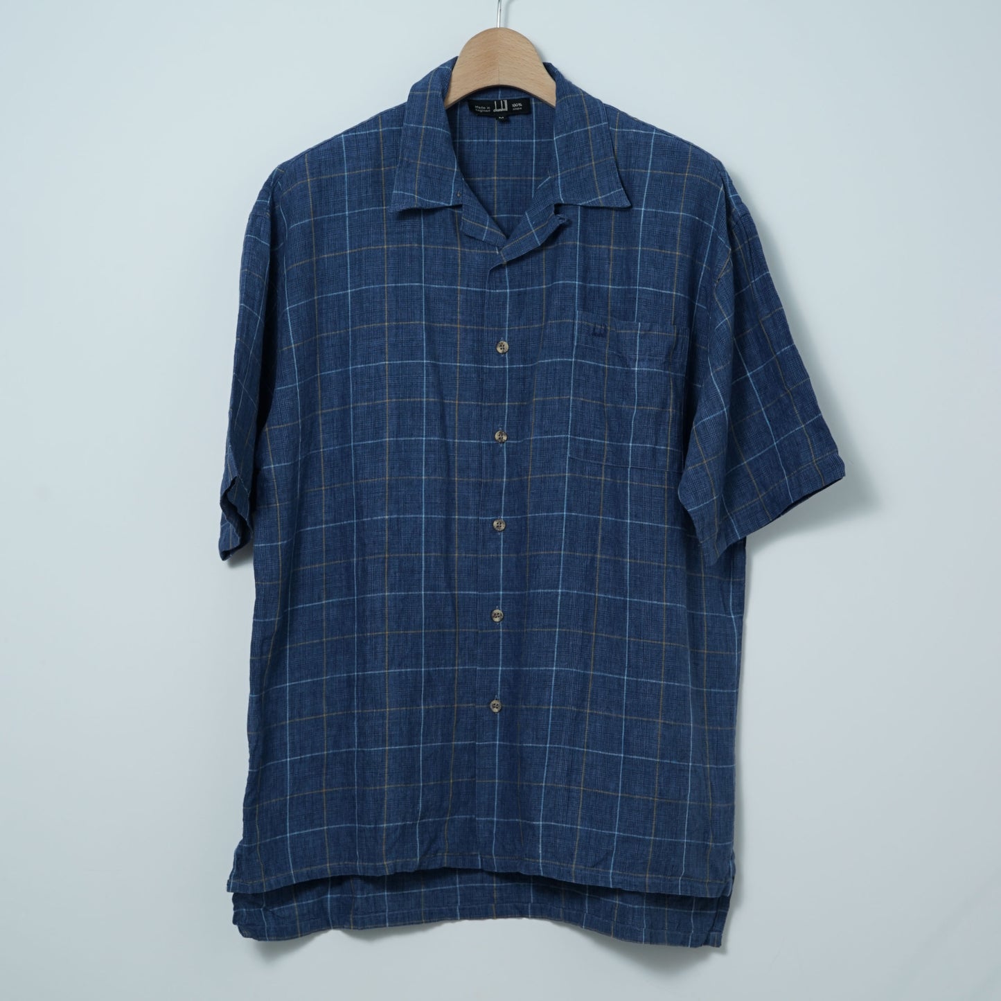 Dunhill Linen Check Shirt / Early ’90s-Mid '90s (Made in England)