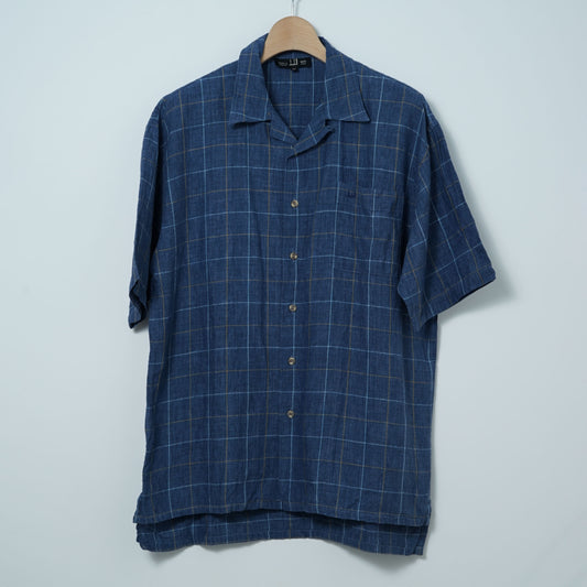 Dunhill Linen Check Shirt / Early ’90s-Mid '90s (Made in England)