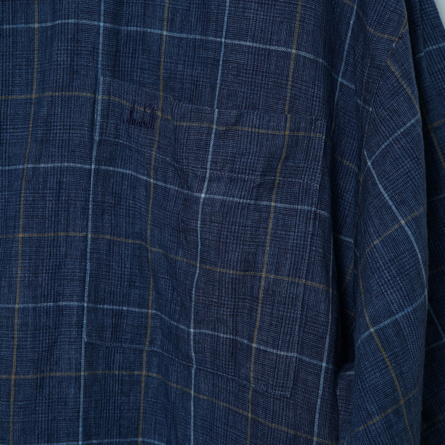 Dunhill Linen Check Shirt / Early ’90s-Mid '90s (Made in England)
