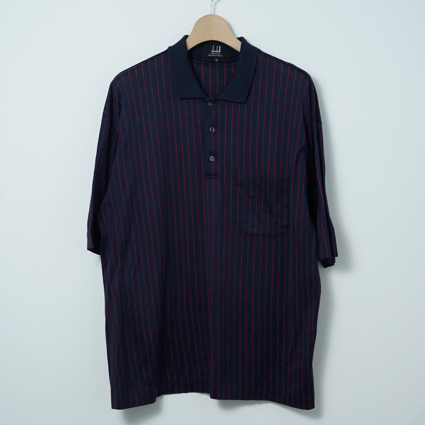 Dunhill Cotton Stripe Polo Shirt / Late ’90s-Early '00s (Made in Italy)