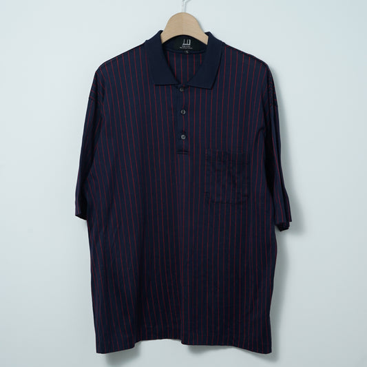 Dunhill Cotton Stripe Polo Shirt / Late ’90s-Early '00s (Made in Italy)