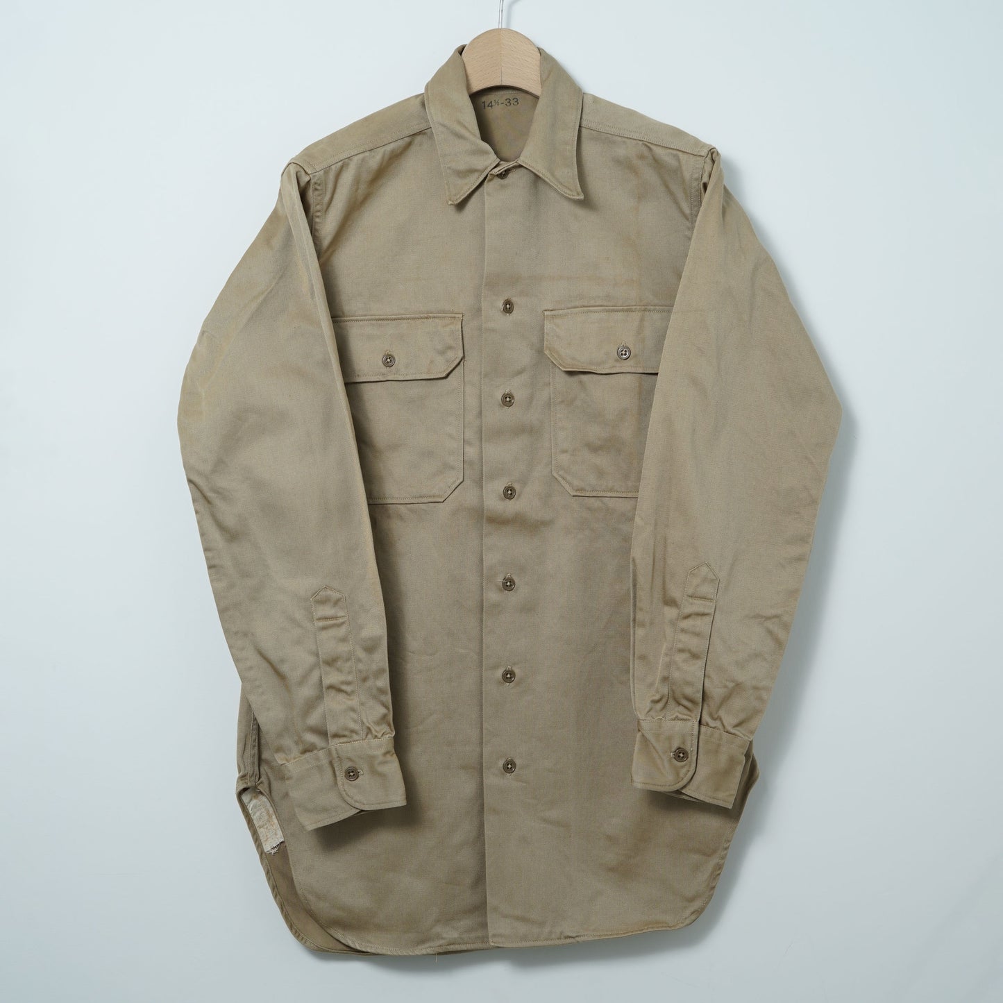 WWII Naval Clothing Depot Khaki Shirt / Early ’40s-Mid '40s (Made in USA)