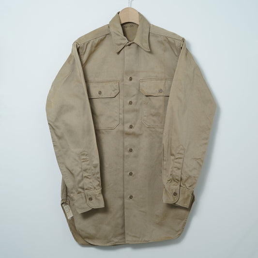 WWII Naval Clothing Depot Khaki Shirt / Early ’40s-Mid '40s (Made in USA)
