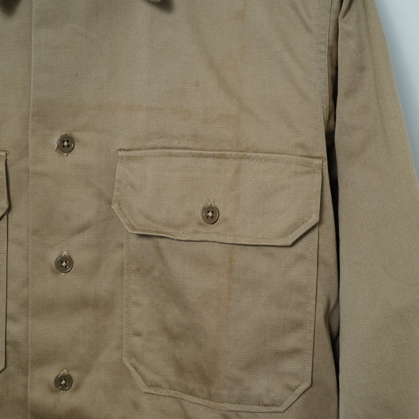 WWII Naval Clothing Depot Khaki Shirt / Early ’40s-Mid '40s (Made in USA)