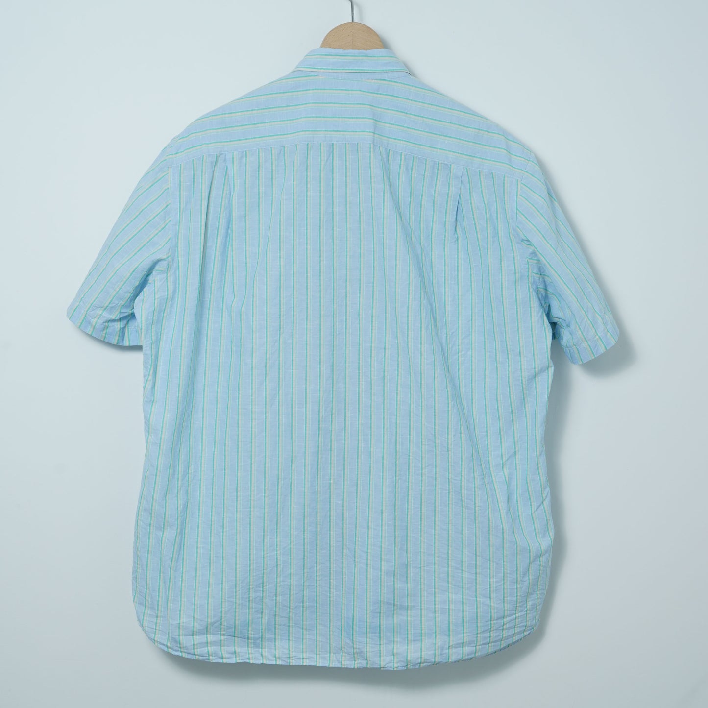 Enrico Formicola Napoli Cotton Linen Stripe Shirt / Late ’00s-Early '10s (Made in Italy)