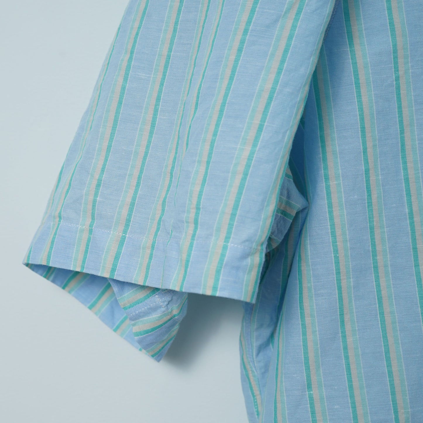 Enrico Formicola Napoli Cotton Linen Stripe Shirt / Late ’00s-Early '10s (Made in Italy)