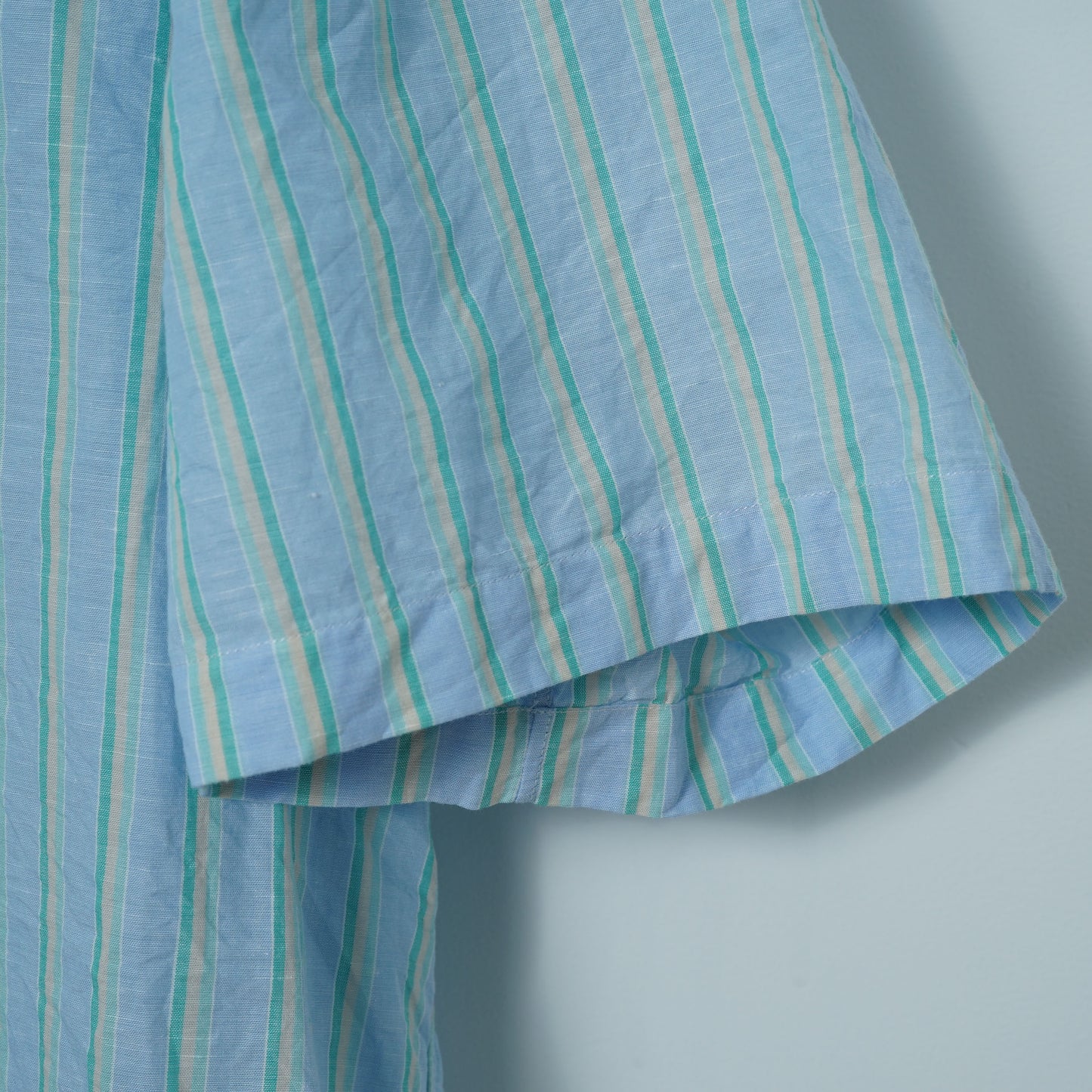 Enrico Formicola Napoli Cotton Linen Stripe Shirt / Late ’00s-Early '10s (Made in Italy)