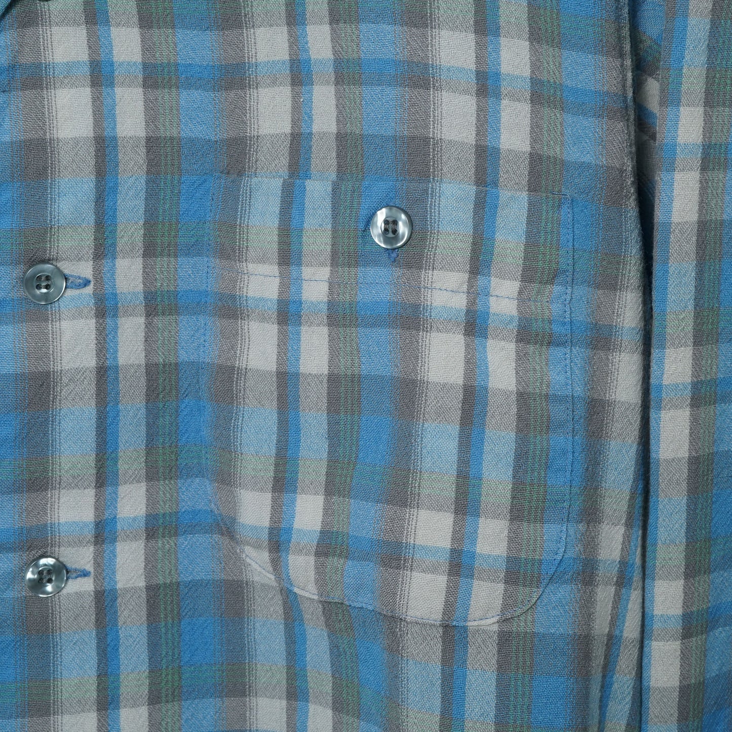 Pendleton Open Collar Wool Check Shirt / Late ’60s–Early ’70s (Made in USA)