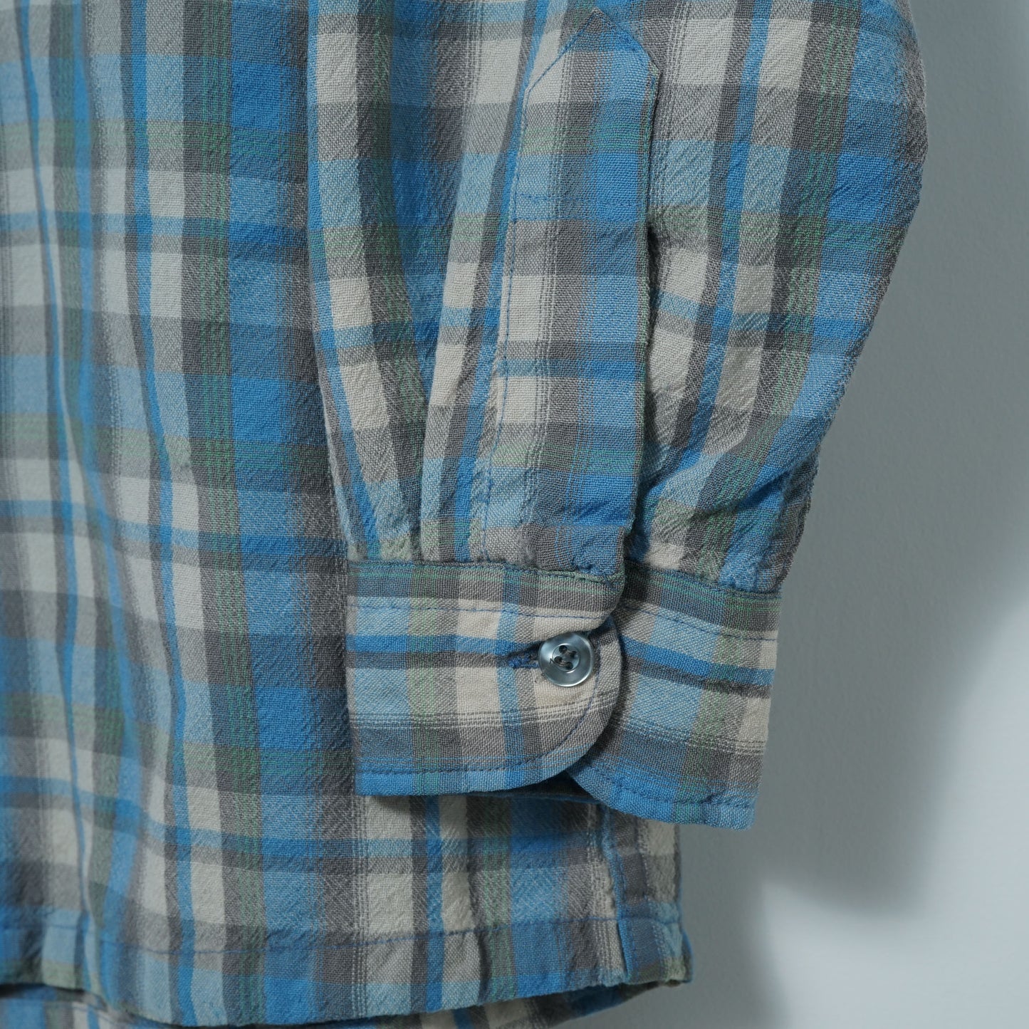Pendleton Open Collar Wool Check Shirt / Late ’60s–Early ’70s (Made in USA)