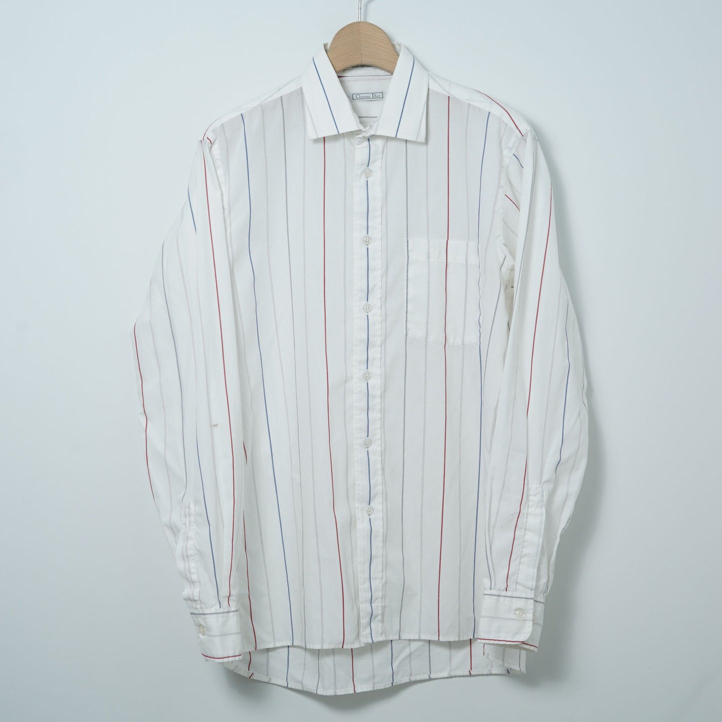 Christian Dior Stripe Dress Shirt / Late ’80s-Early '90s (Made in USA)