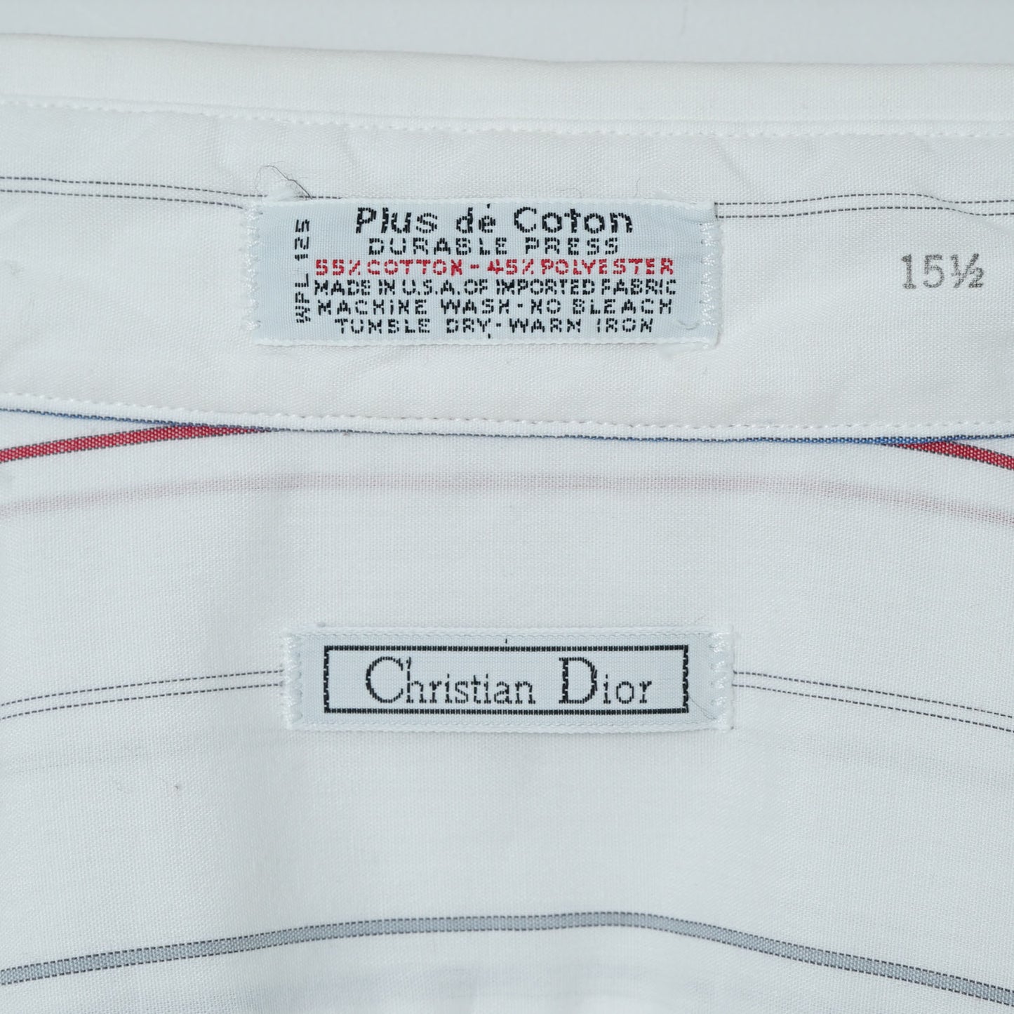 Christian Dior Stripe Dress Shirt / Late ’80s-Early '90s (Made in USA)