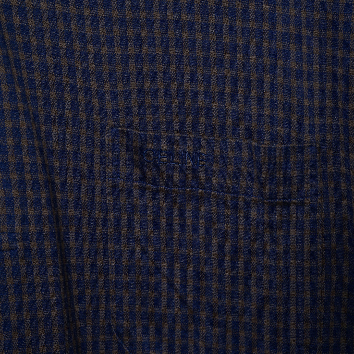 Celine Homme Cotton Check Polo Shirt / Late ’90s-Early '00s (Made in Italy)