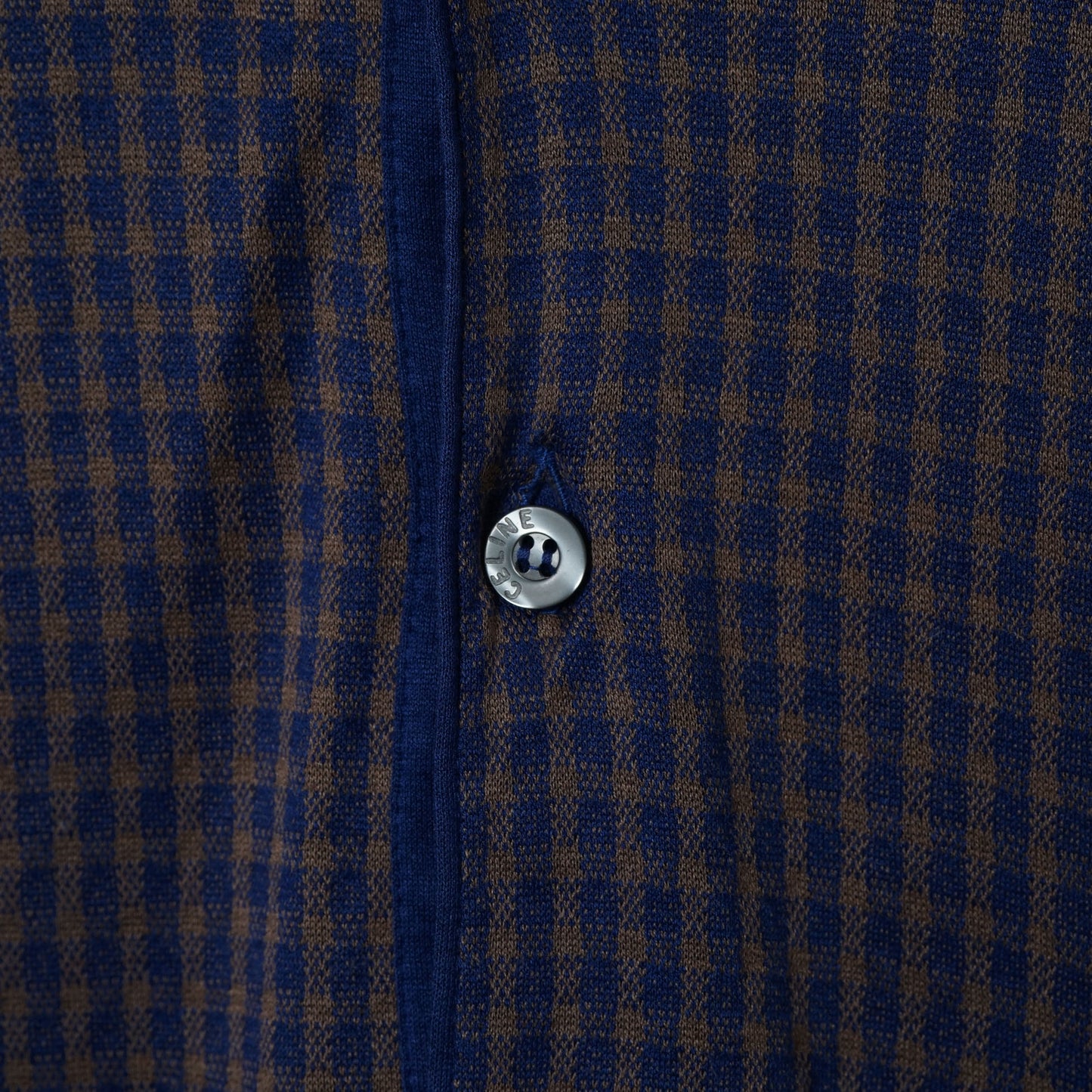 Celine Homme Cotton Check Polo Shirt / Late ’90s-Early '00s (Made in Italy)