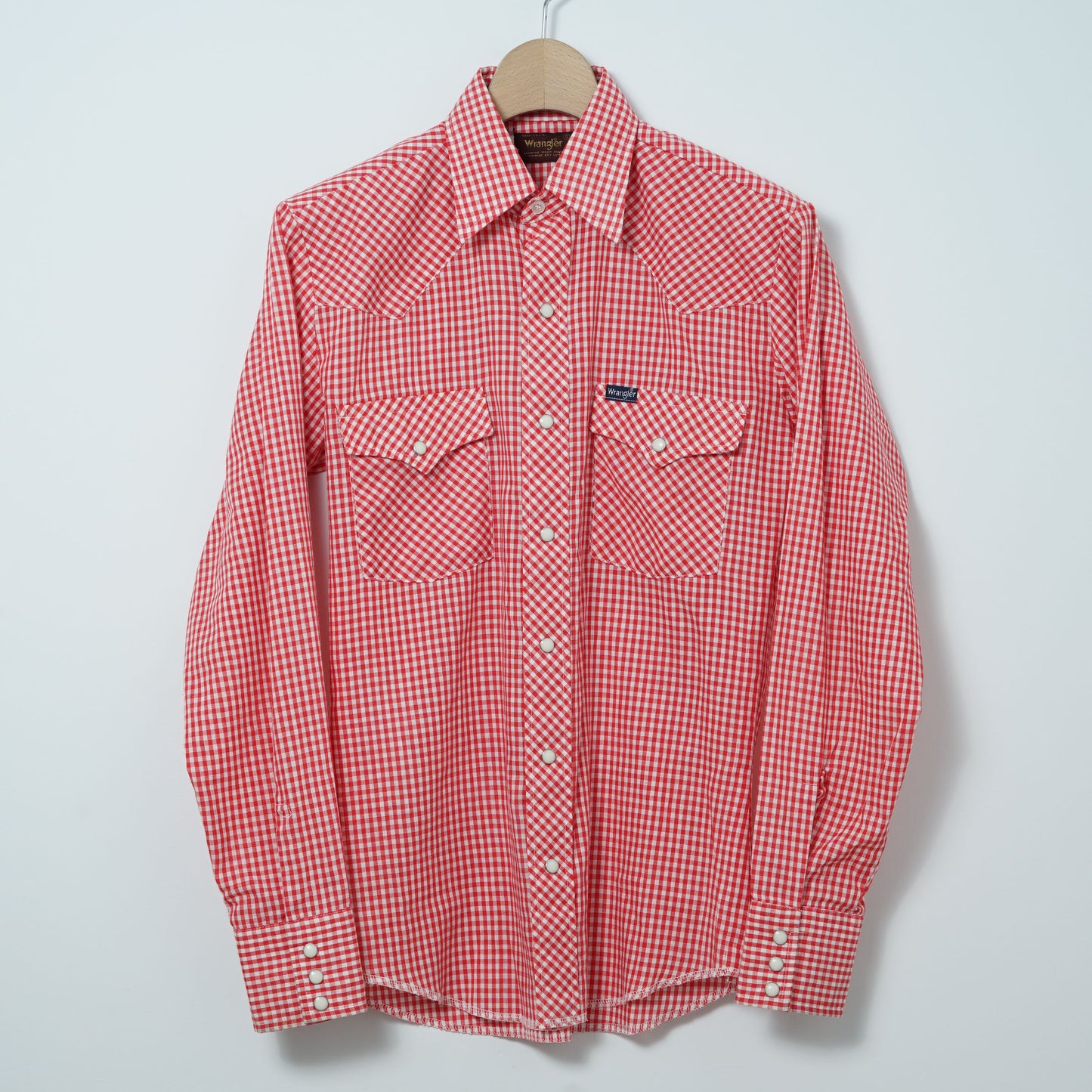 Wrangler Gingham Check Western Shirt / Late ’70s-Early '80s (Made in USA)