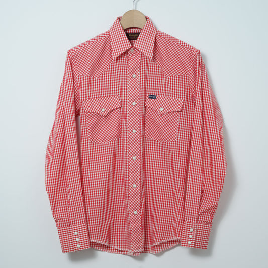Wrangler Gingham Check Western Shirt / Late ’70s-Early '80s (Made in USA)