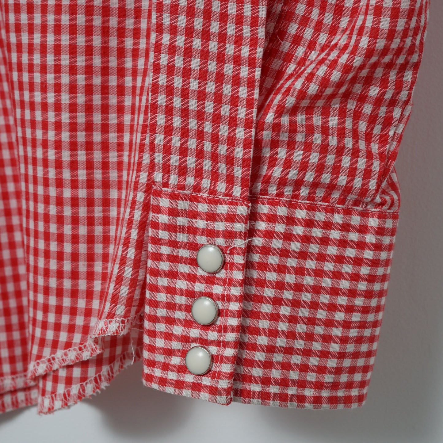 Wrangler Gingham Check Western Shirt / Late ’70s-Early '80s (Made in USA)
