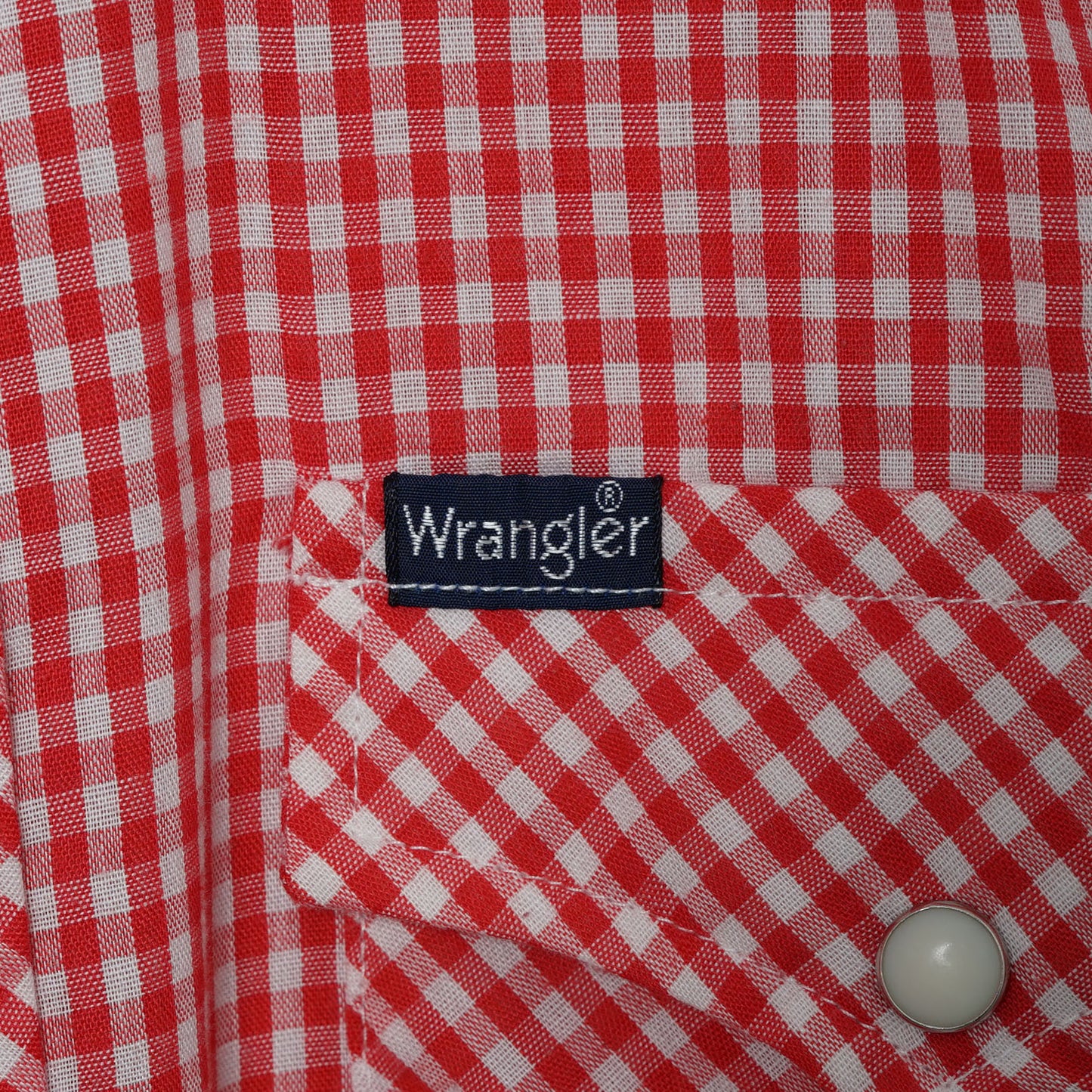 Wrangler Gingham Check Western Shirt / Late ’70s-Early '80s (Made in USA)