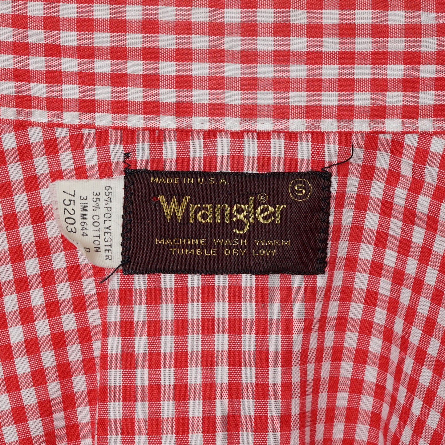 Wrangler Gingham Check Western Shirt / Late ’70s-Early '80s (Made in USA)