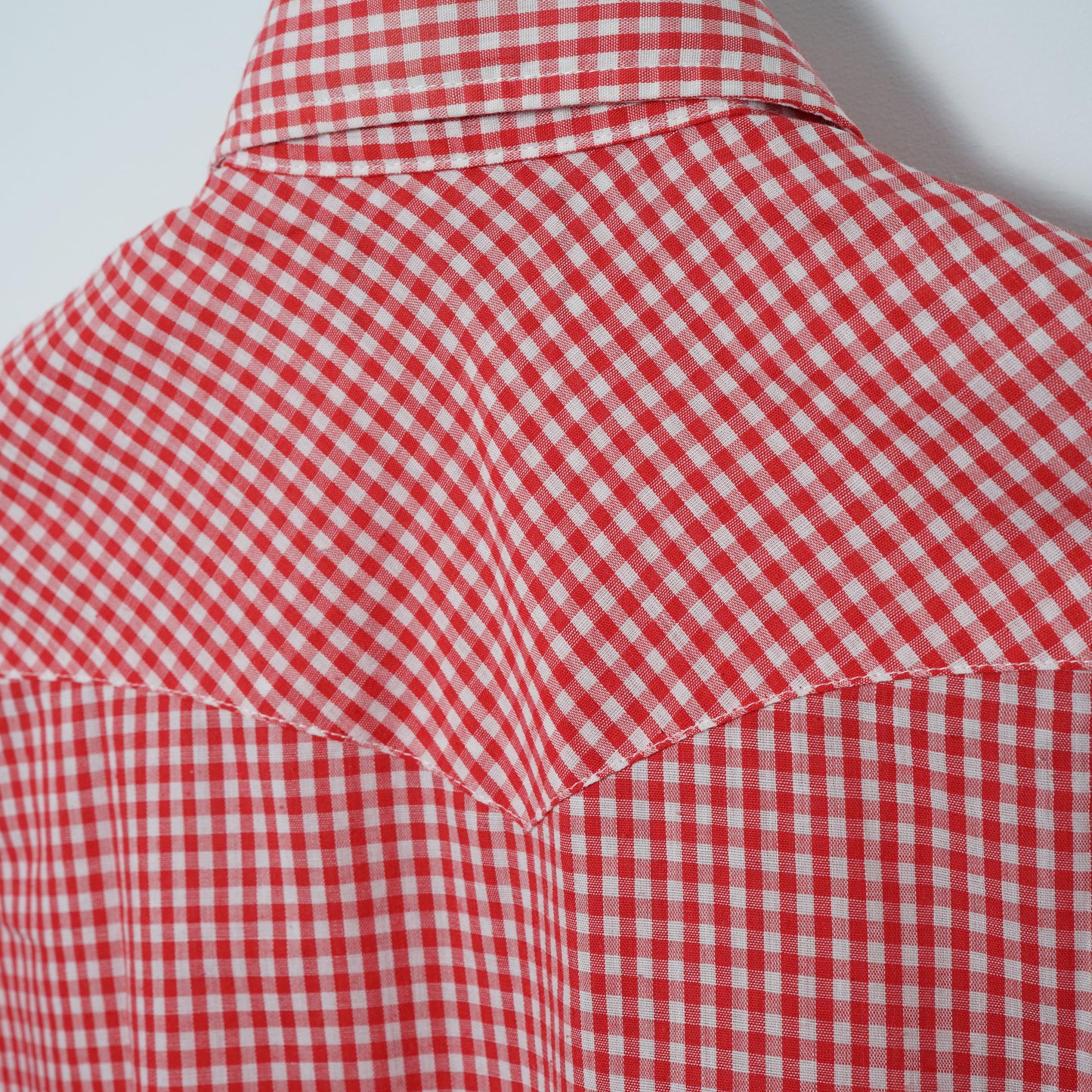 Wrangler Gingham Check Western Shirt / Late ’70s-Early '80s (Made in USA)