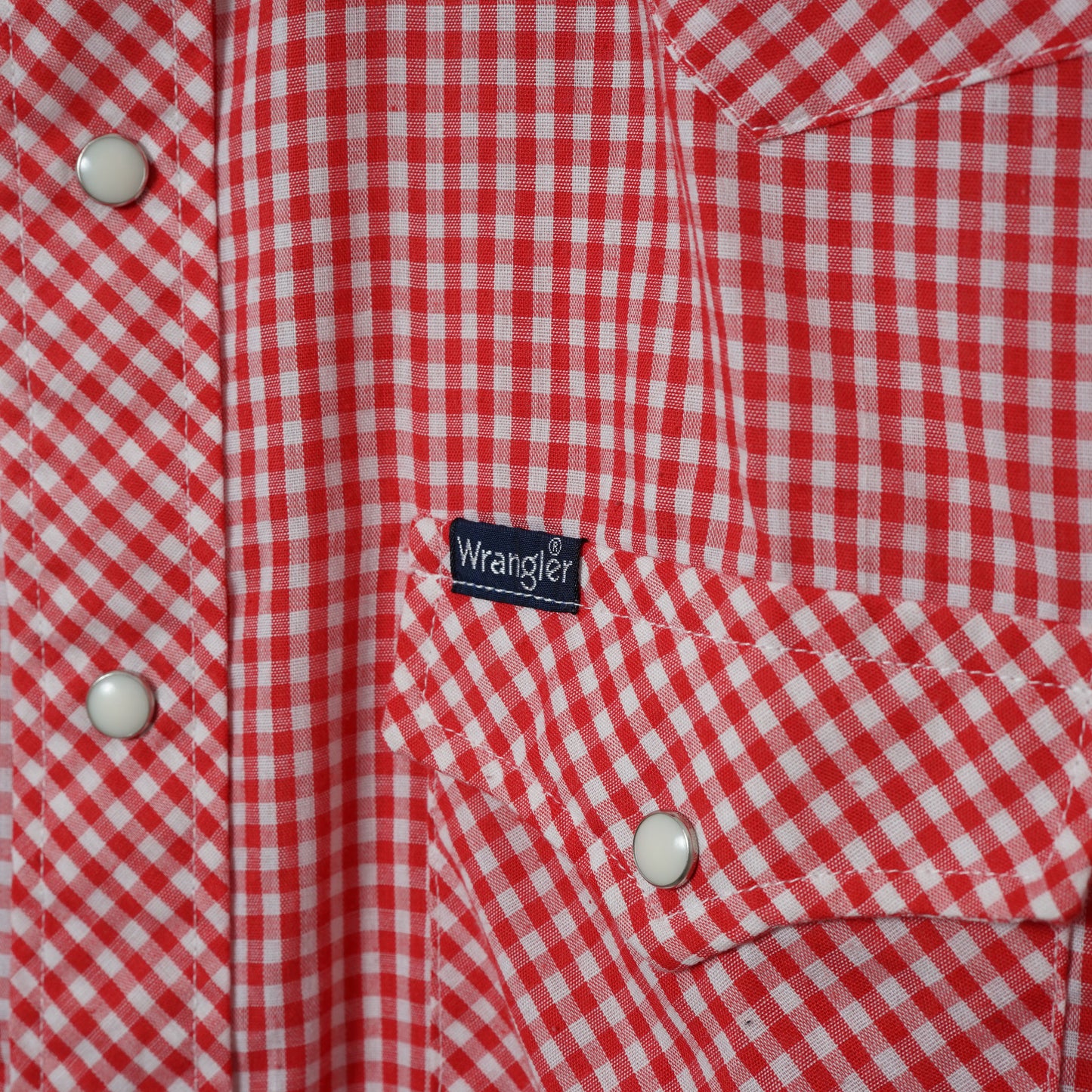 Wrangler Gingham Check Western Shirt / Late ’70s-Early '80s (Made in USA)